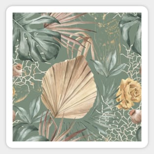 Monstera Leaves Composition Sticker